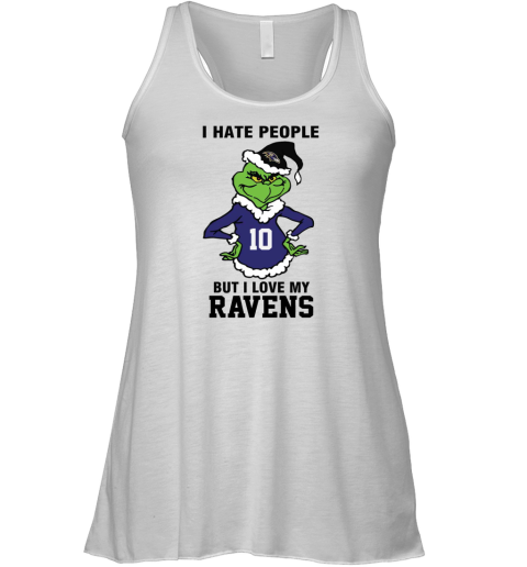 I Hate People But I Love My Ravens Baltimore Ravens NFL Teams Racerback Tank