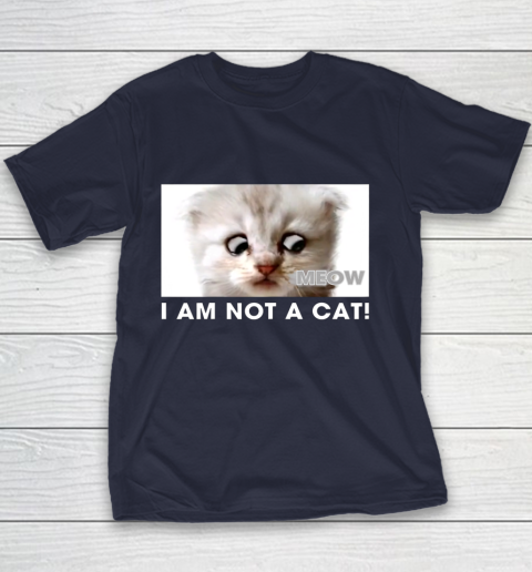 I am not a cat shirt funny video zoom call cat Youth T-Shirt 2