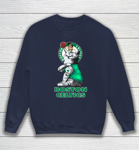 NBA Basketball My Cat Loves Boston Celtics Sweatshirt 2