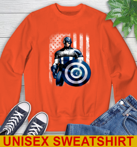 Minnesota Timberwolves NBA Basketball Captain America Marvel Avengers American Flag Shirt Sweatshirt 3
