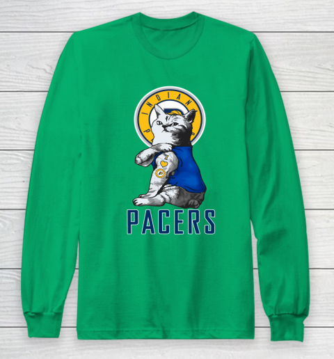 NBA Basketball My Cat Loves Indiana Pacers Long Sleeve T-Shirt 4