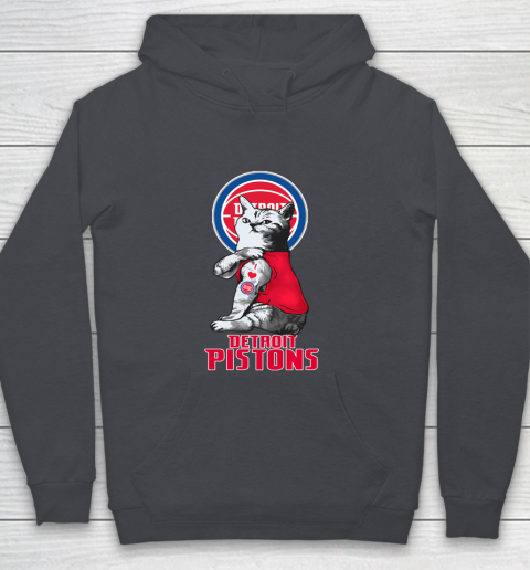 NBA Basketball My Cat Loves Detroit Pistons Youth Hoodie 5