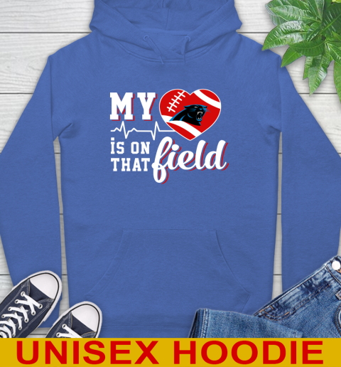 NFL My Heart Is On That Field Football Sports Carolina Panthers Hoodie 9