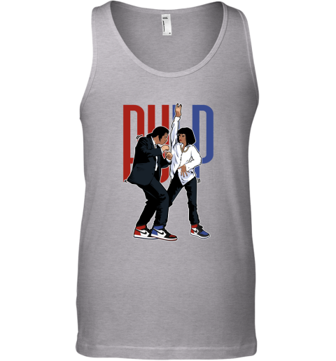 Air Jordan 1 Top 3 Jordan 1 Matching Sneaker Tshirt Pulp Fiction Dance Red and Blue Jordan Tshirt
