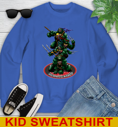 NHL Hockey Carolina Hurricanes Teenage Mutant Ninja Turtles Shirt Youth Sweatshirt 7