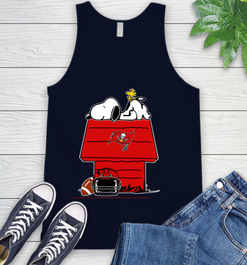 Tampa Bay Buccaneers NFL Football Snoopy Woodstock The Peanuts Movie Tank Top 3