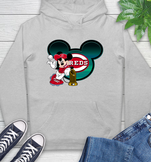 MLB Cincinnati Reds The Commissioner's Trophy Mickey Mouse Disney Hoodie 6