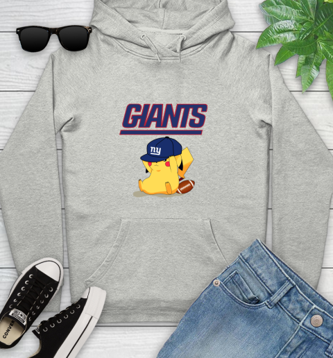 NFL Pikachu Football Sports New York Giants Youth Hoodie