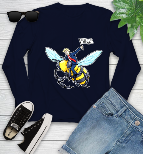 Save The Bees Donald Trump shirt Youth Long Sleeve 3