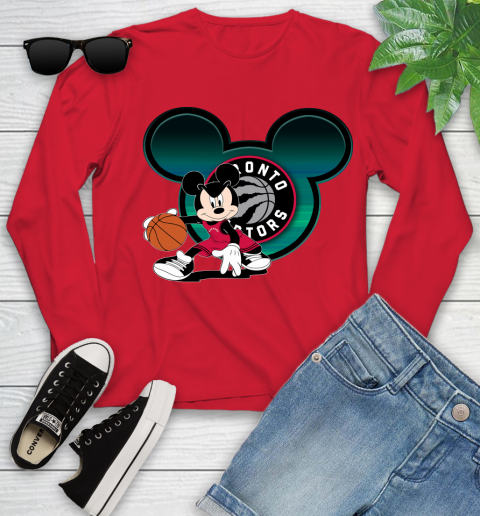 NBA Toronto Raptors Mickey Mouse Disney Basketball Youth Long Sleeve 11