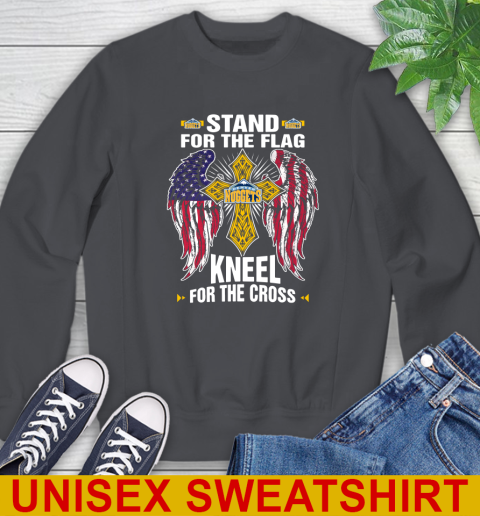 NBA Basketball Denver Nuggets Stand For Flag Kneel For The Cross Shirt Sweatshirt 7