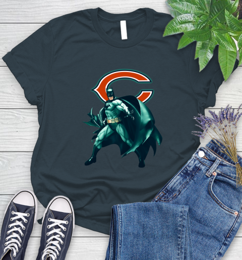 NFL Batman Football Sports Chicago Bears Women's T-Shirt 8