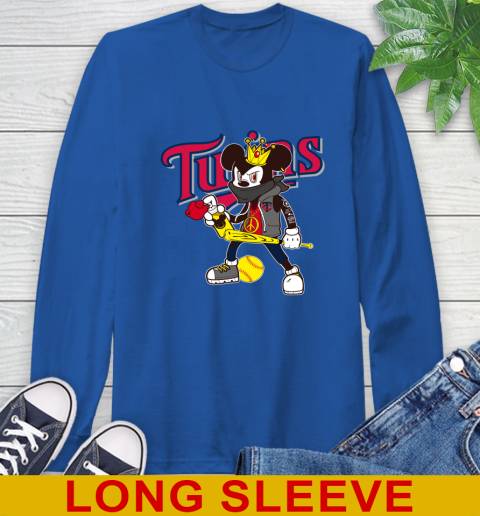 Minnesota Twins MLB Baseball Mickey Peace Sign Sports Long Sleeve T-Shirt 9