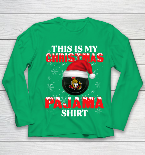 Ottawa Senators This Is My Christmas Pajama Shirt NHL Youth Long Sleeve 4