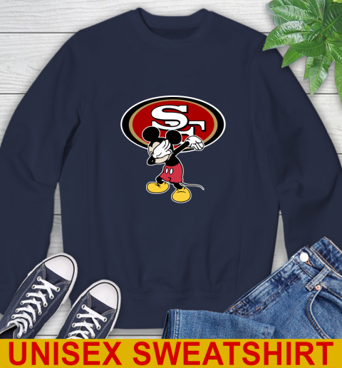San Francisco 49ers NFL Football Dabbing Mickey Disney Sports Sweatshirt 3