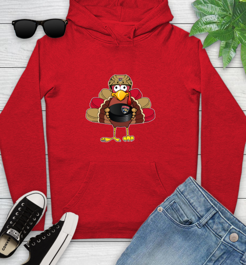 Florida Panthers Turkey Thanksgiving Day Youth Hoodie 11