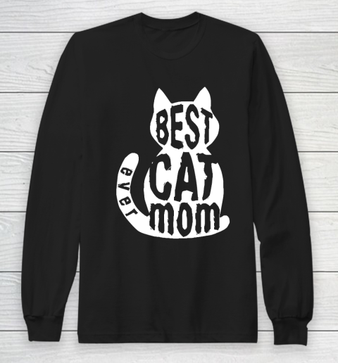 Mother's Day Funny Gift Ideas Apparel  Best cat mom T Shirt T Shirt Long Sleeve T-Shirt