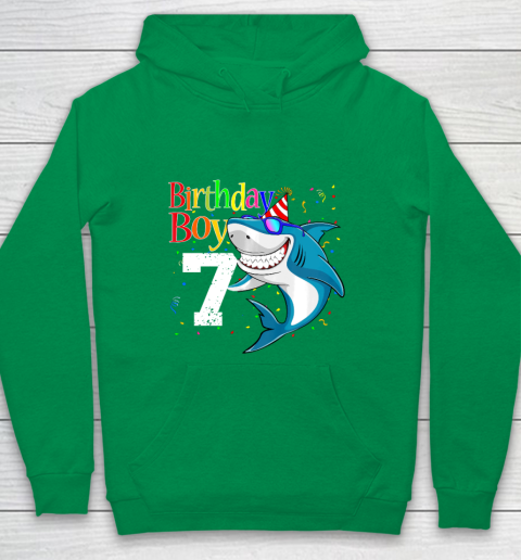 Kids 7th Birthday Boy Shark Shirts 7 Jaw Some Four Tees Boys 7 Years Old Youth Hoodie 4