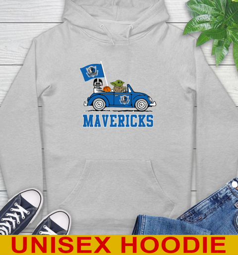 NBA Basketball Dallas Mavericks Darth Vader Baby Yoda Driving Star Wars Shirt Hoodie 6