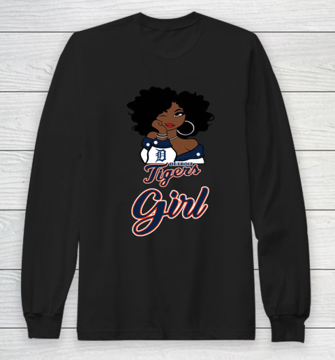 Detroit Tigerss Girl MLB Long Sleeve T-Shirt