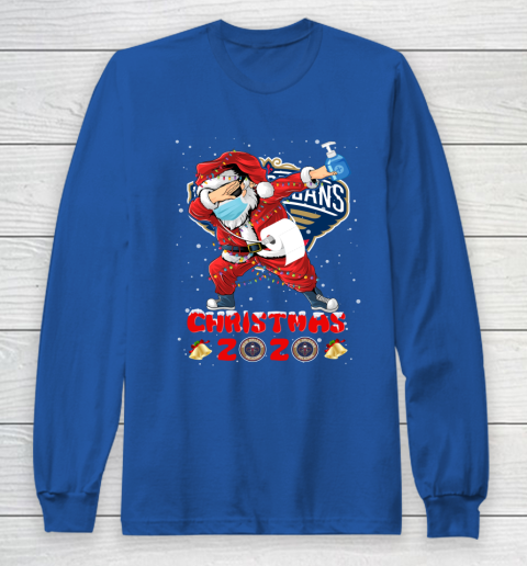New Orleans Pelicans Funny Santa Claus Dabbing Christmas 2020 NBA Long Sleeve T-Shirt 6