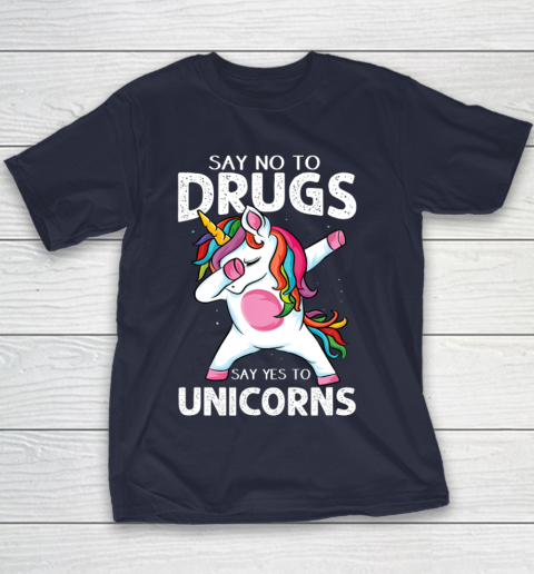 Say No To Drugs Say Yes To Unicorn Anti drug Red Ribbon Week Youth T-Shirt 2
