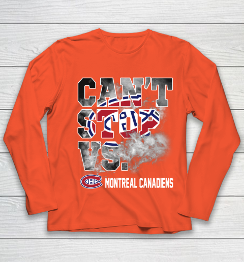 NHL Montreal Canadiens Hockey Can't Stop Vs Youth Long Sleeve 3