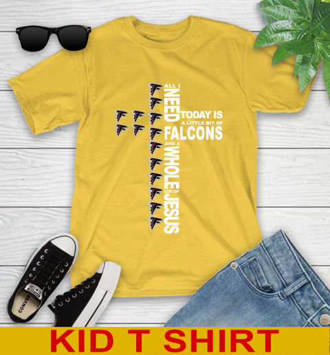NFL All I Need Today Is A Little Bit Of Atlanta Falcons Shirt Youth T-Shirt 9