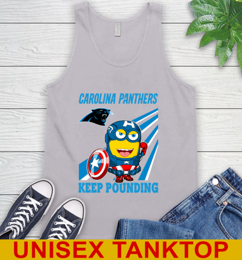 NFL Football Carolina Panthers Captain America Marvel Avengers Minion Shirt Tank Top 3