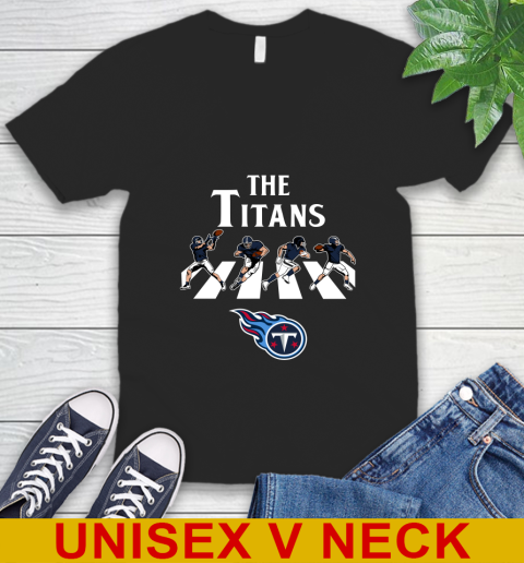 NFL Football Tennessee Titans The Beatles Rock Band Shirt V-Neck T-Shirt