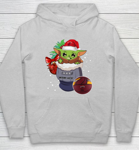 Miami Heat Christmas Baby Yoda Star Wars Funny Happy NBA Hoodie 6