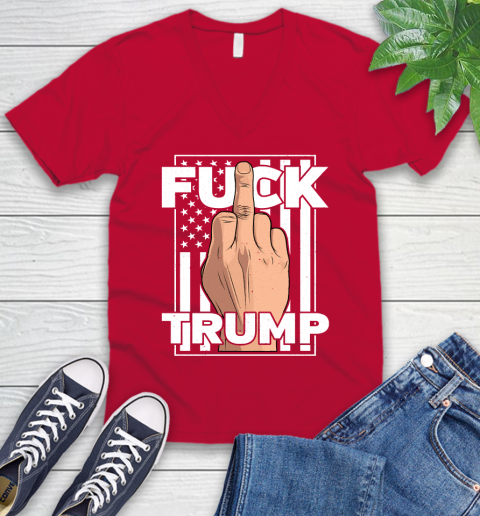 Fuck Trump Middle Finger Anti Republican T Shirt 51