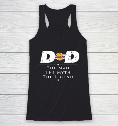 Los Angeles Lakers NBA Basketball Dad The Man The Myth The Legend Racerback Tank