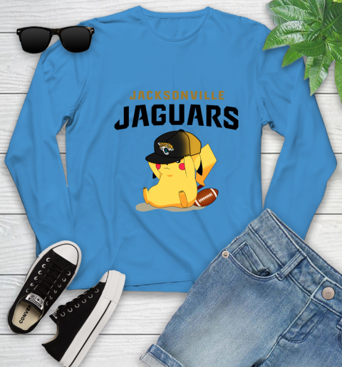 NFL Pikachu Football Sports Jacksonville Jaguars Youth Long Sleeve 7