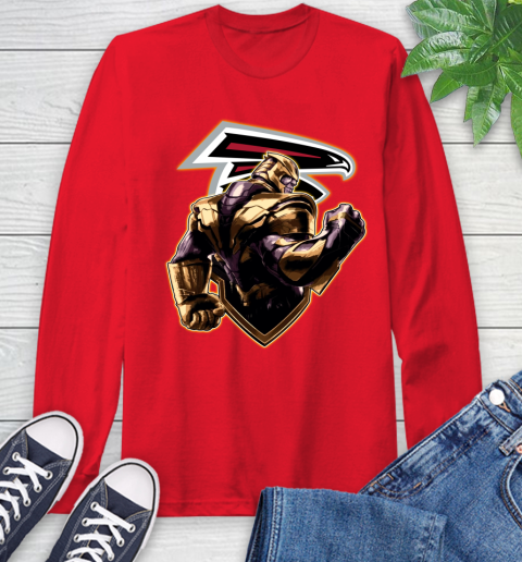 NFL Thanos Avengers Endgame Football Sports Atlanta Falcons Long Sleeve T-Shirt 10