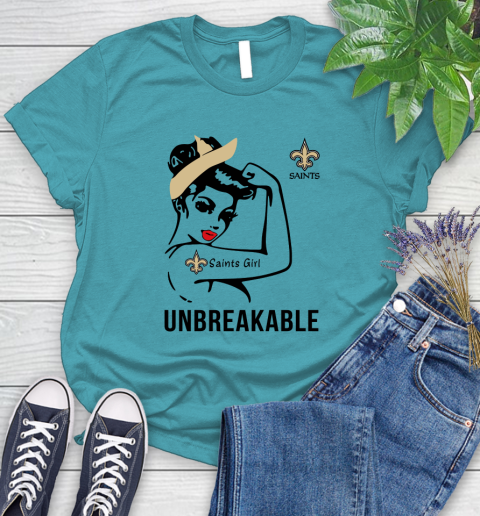 NFL New Orleans Saints Girl Unbreakable Football Sports Women's T-Shirt 11