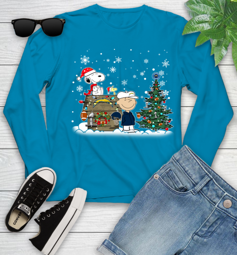 NFL Los Angeles Chargers Snoopy Charlie Brown Christmas Football Super Bowl Sports Youth Long Sleeve 8