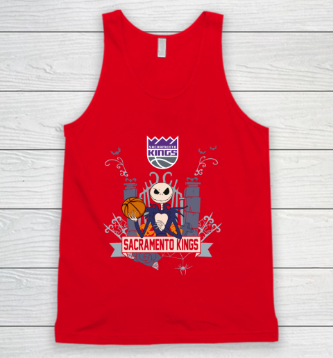 NBA Sacramento Kings Basketball Jack Skellington Halloween Tank Top 5