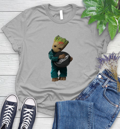 NHL Groot Guardians Of The Galaxy Of The Galaxy Hockey Sports Detroit Red Wings Women's T-Shirt 5