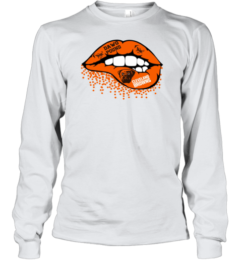 Cleveland Browns Lips Inspired Youth Long Sleeve