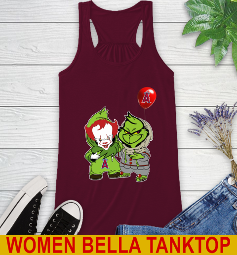 Baby Pennywise Grinch Christmas MLB Baseball Los Angeles Angels Racerback Tank 3