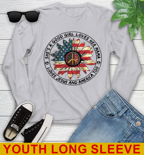 America sunflower she's a good girl loves her mama shirt 104