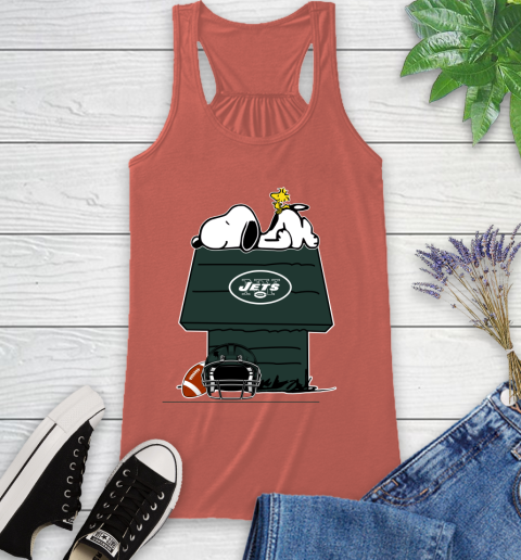 New York Jets NFL Football Snoopy Woodstock The Peanuts Movie Racerback Tank 4