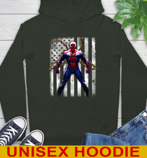 NHL Hockey Calgary Flames Spider Man Avengers Marvel American Flag Shirt Hoodie 12
