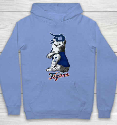 MLB Baseball My Cat Loves Detroit Tigers Hoodie 8