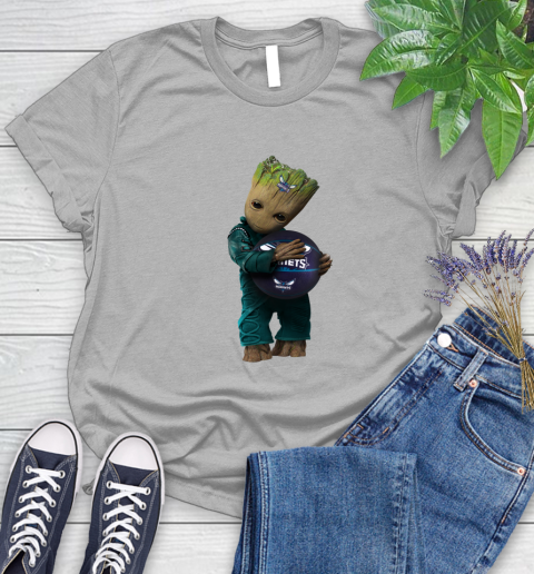 NBA Groot Guardians Of The Galaxy Basketball Sports Charlotte Hornets Women's T-Shirt 5