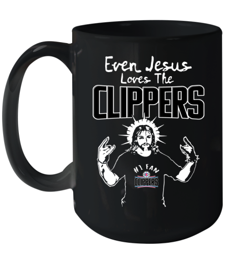 LA Clippers NBA Basketball Even Jesus Loves The Clippers Shirt Ceramic Mug 15oz