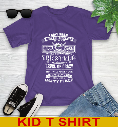 Dallas Stars NHL Hockey If You Mess With Me While I'm Watching My Team Youth T-Shirt 3
