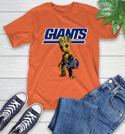 New York Giants NFL Football Groot Marvel Guardians Of The Galaxy T-Shirt 5