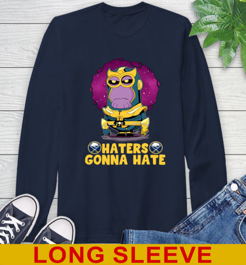 NHL Hockey Buffalo Sabres Haters Gonna Hate Thanos Minion Marvel Shirt Long Sleeve T-Shirt 4